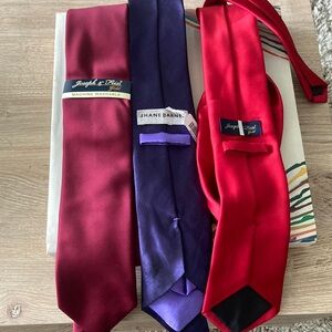 Jhane Barnes Red and Purple Silk Ties
